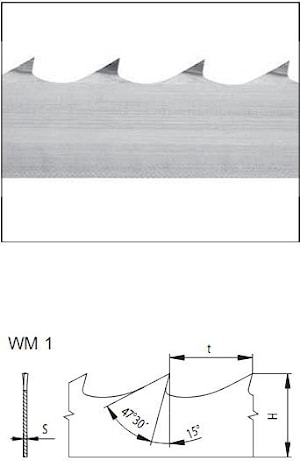 Ленточная пила для распиловки мягких пород массивной древесины на ленточных пилорамах 40-WM1 Pilana